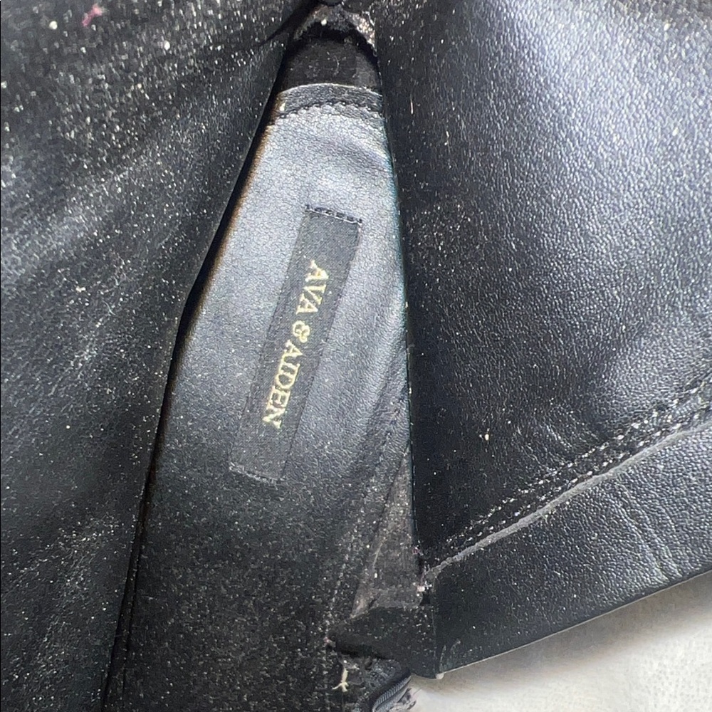 Ava & Aiden Black Sequin Ankle Boots 9 - Picture 2 of 6